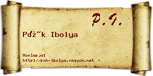 Pók Ibolya névjegykártya