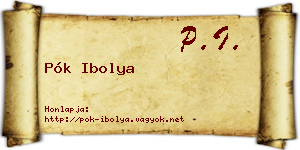 Pók Ibolya névjegykártya