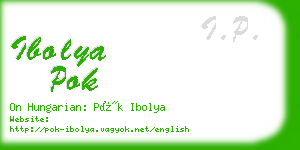 ibolya pok business card